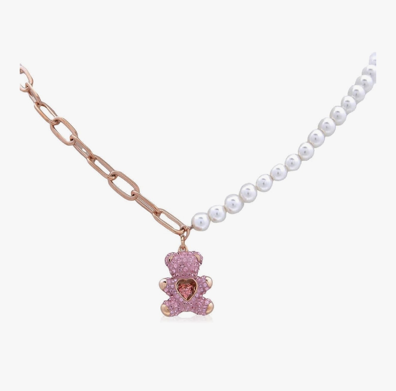 Swarovski Oso Y Perlas Gargantilla