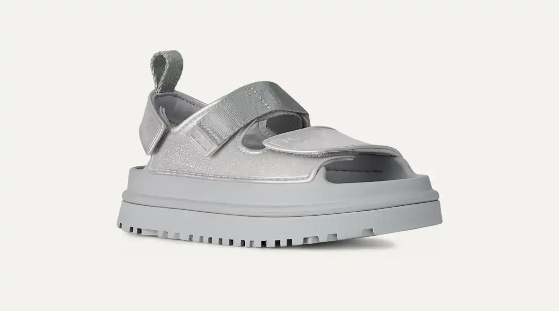 UGG Sandals Glossy Sparkles Silver