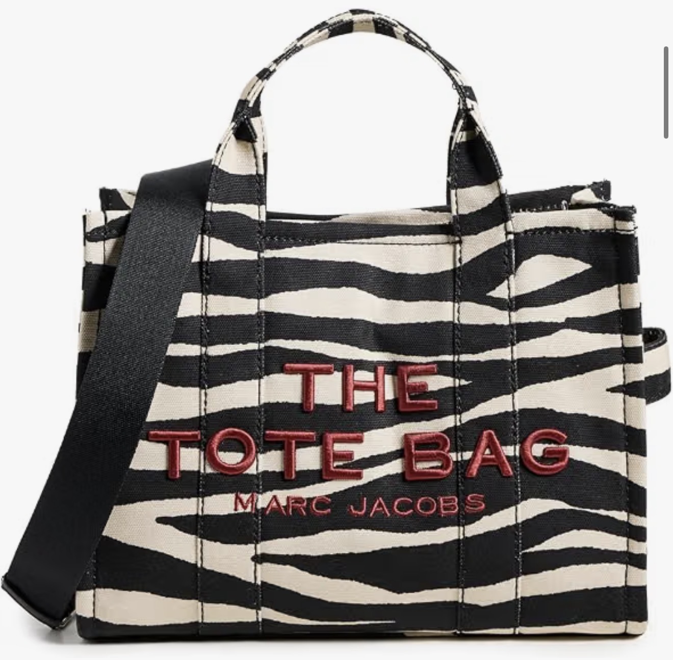 Bolso Marc Jacobs Tote Bag Mediano Cebra